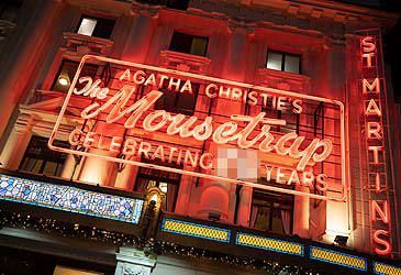 How long was the initial run of Agatha Christie's play The Mousetrap in the West End, before it was interrupted by COVID-19 lockdowns?