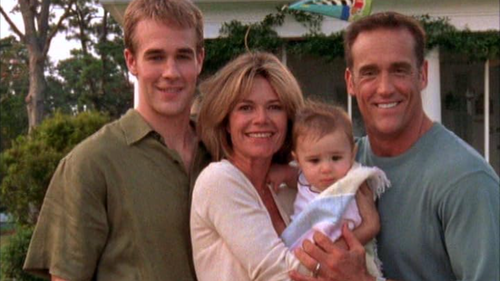 Still of James Van Der Beek, Mary-Margaret Humes and John Wesley Shipp on Dawson's Creek