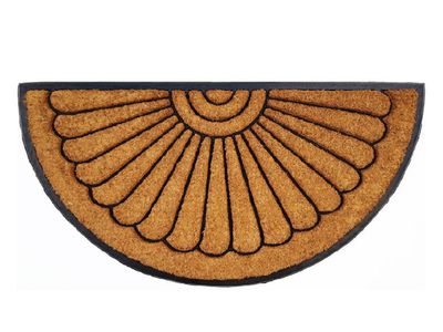 Heavy duty 'Sunrays' rubber and coir door mat  The Block Shop