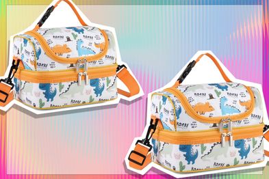 9PR: Lunch Box Bag Kids,VASCHY Insulated Two Compartments Cooler Bags