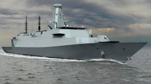 An artist impression of the BAE Systems Type 26 Global Combat frigate. (Image: BAE Systems).