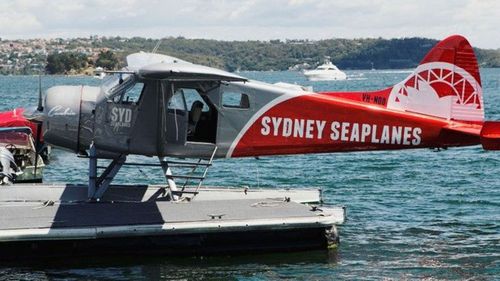 A photo of the seaplane. 