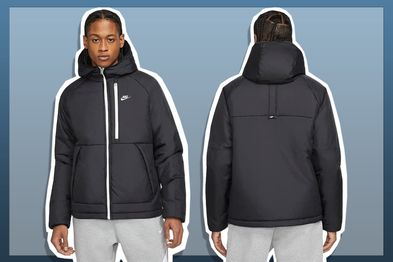 9PR: Nike Men's Sportswear Ripple Legacy Heavy Duty Jacket, Black