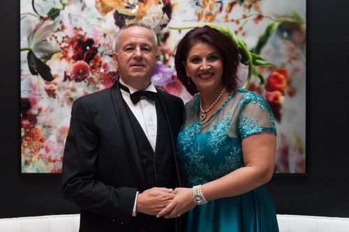 Russ and Shar Moore raising funds at their charity gala dinner - Where Dreams Come True - in Brisbane in May 2016. Picture: Supplied