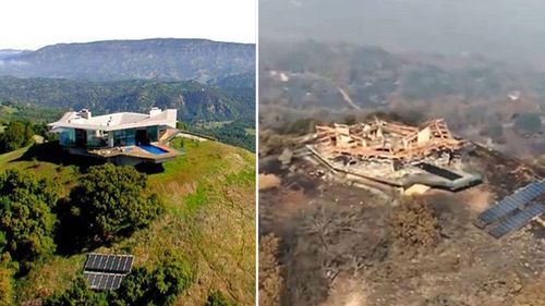 An iconic glass mansion dubbed 'the glass house' was decimated by wildfires in San Francisco Bay. (Napa Valley Custom Events/Solano County Sheriff's Office)
