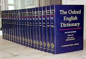 How many entries were published in 1989's second edition of the OED?