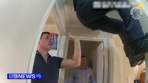 Queensland Police were forced to drag the teen from the roof cavity to arrest him.