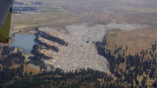 A photo provided by Oregon State Police shows the crowd at the Big Summit Eclipse 2017 event near Prineville in Oregon. (AAP)