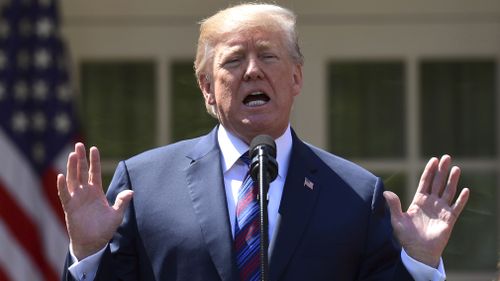 US President Donald Trump has taken a step back from earlier comments he made about an imminent attack on Syria, saying it could now take place "very soon or not so soon at all". Picture: AAP.