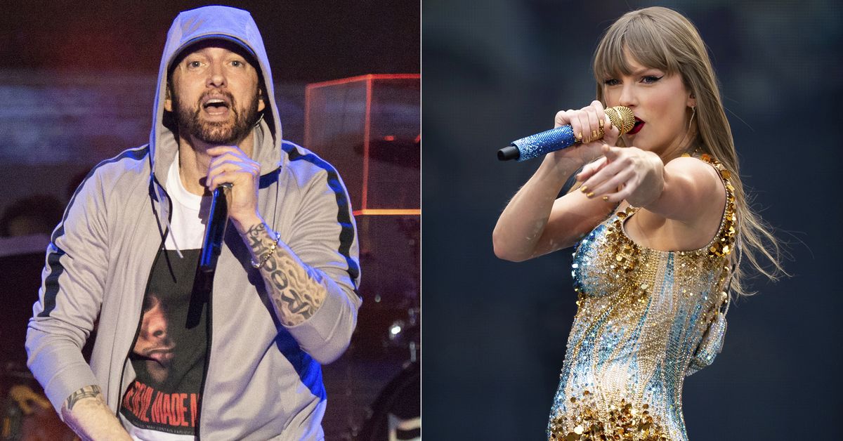 Eminem’s The Death of Slim Shady brings Taylor Swift’s historic reign at No.1 to an end