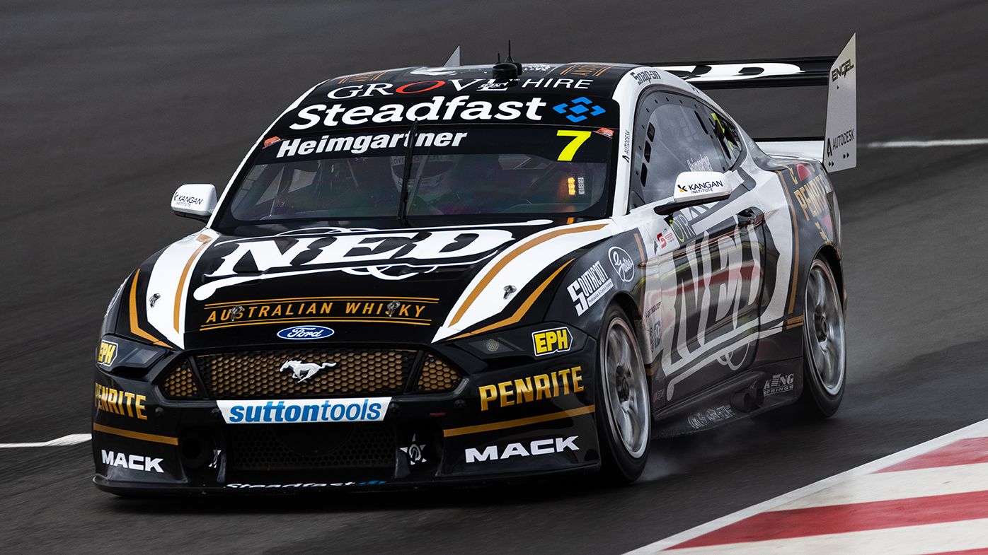 Andre Heimgartner in action in his Ford Mustang.