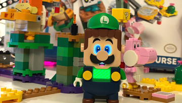 The LEGO Luigi starter course comes with Luigi, Pink Yoshi and two bad guys to build. 