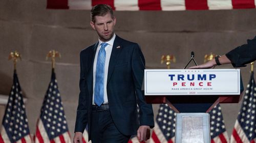 Eric Trump said Joe Biden's election would be a 'giant relief for the terrorists'.