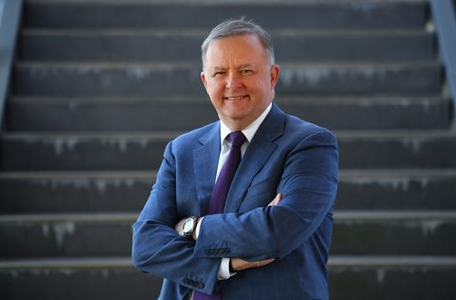 Shadow Minister for Infrastructure Anthony Albanese pictured at Narangba train station, north of Brisbane today. Picture: AAP