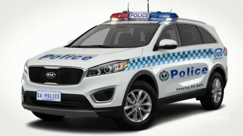 A mock-up of the Kia Sorento as a police car. (9NEWS)