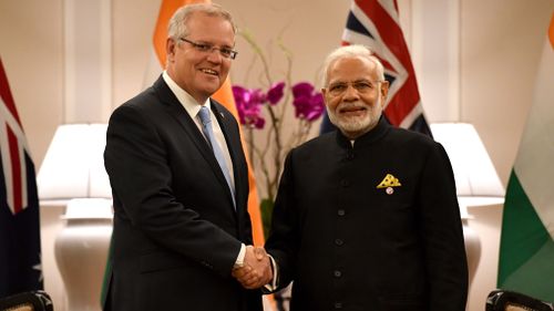 Mr Morrison also met with Indian Prime Minister Narendra Modi in a bleak discussion about a sugar dispute crippling Australian farmers.