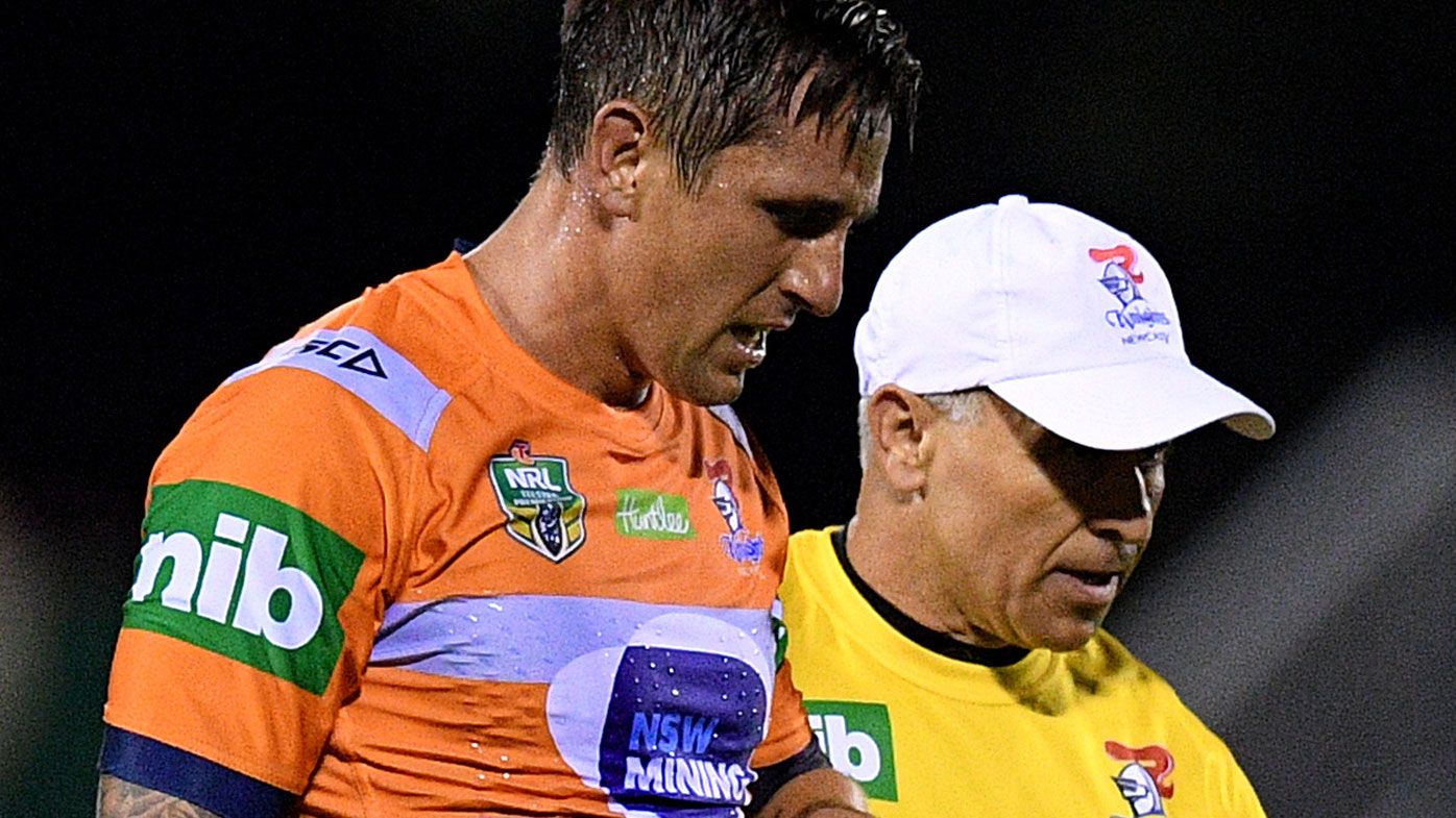 Newcastle halfback Mitchell Pearce out for four months with pectoral muscle injury