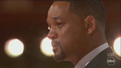 Will Smith is emotional as he accepts the Best Actor award at the 2022 Oscars