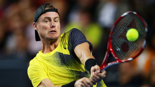 Hewitt was edged out by Federer at the first Fast4 match in Sydney. (Getty)