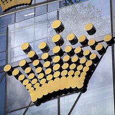 Crown Resorts logo on Crown Sydney exterior (Getty)