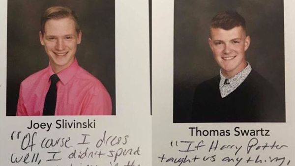 Joey and Thomas - the students who had their quotes removed from the yearbook. Image: Human Rights Campaign - Kansas City.