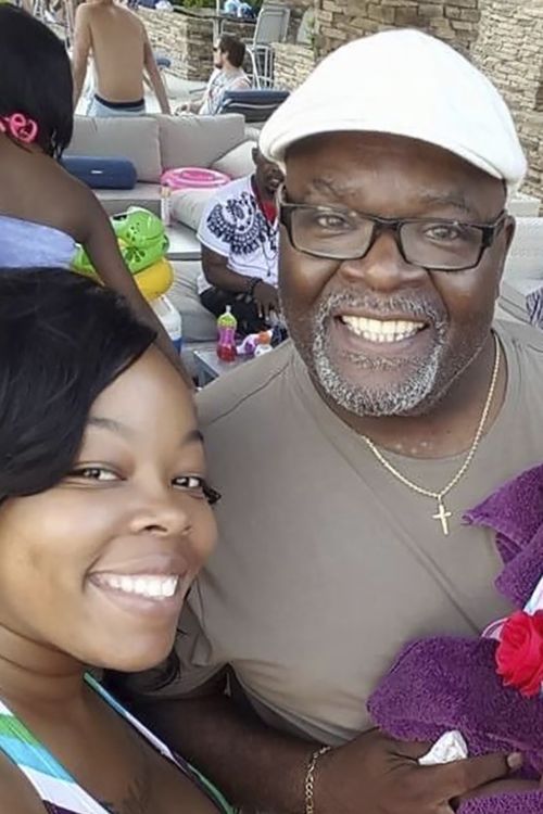This photo provided by the family of Michael Hill in March 2023 shows Adriene Joy Hill, left, with Michael Hill. Michael Hill was one of six people killed on Monday, March 27, 2023, in the shooting at The Covenant School in Nashville, Tenn. (Family photo via AP)