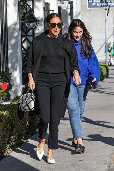 Meghan Out and About in LA Wearing MagicLinen Dress - What Meghan Wore