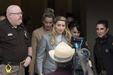 Amber Heard departs the Fairfax County Courthouse 