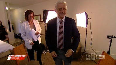 Former A Current Affair host Tracy Grimshaw and Sir Michael Parkinson in 2009.