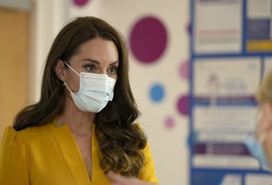Kate, the Princess of Wales visits the Royal Surrey County Hospital's maternity unit, in Guilford, England, Wednesday, Oct. 5, 2022. 