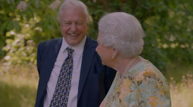 Sir David Attenborough, the Queen