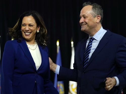 Kamala Harris and husband Douglas Emhoff.