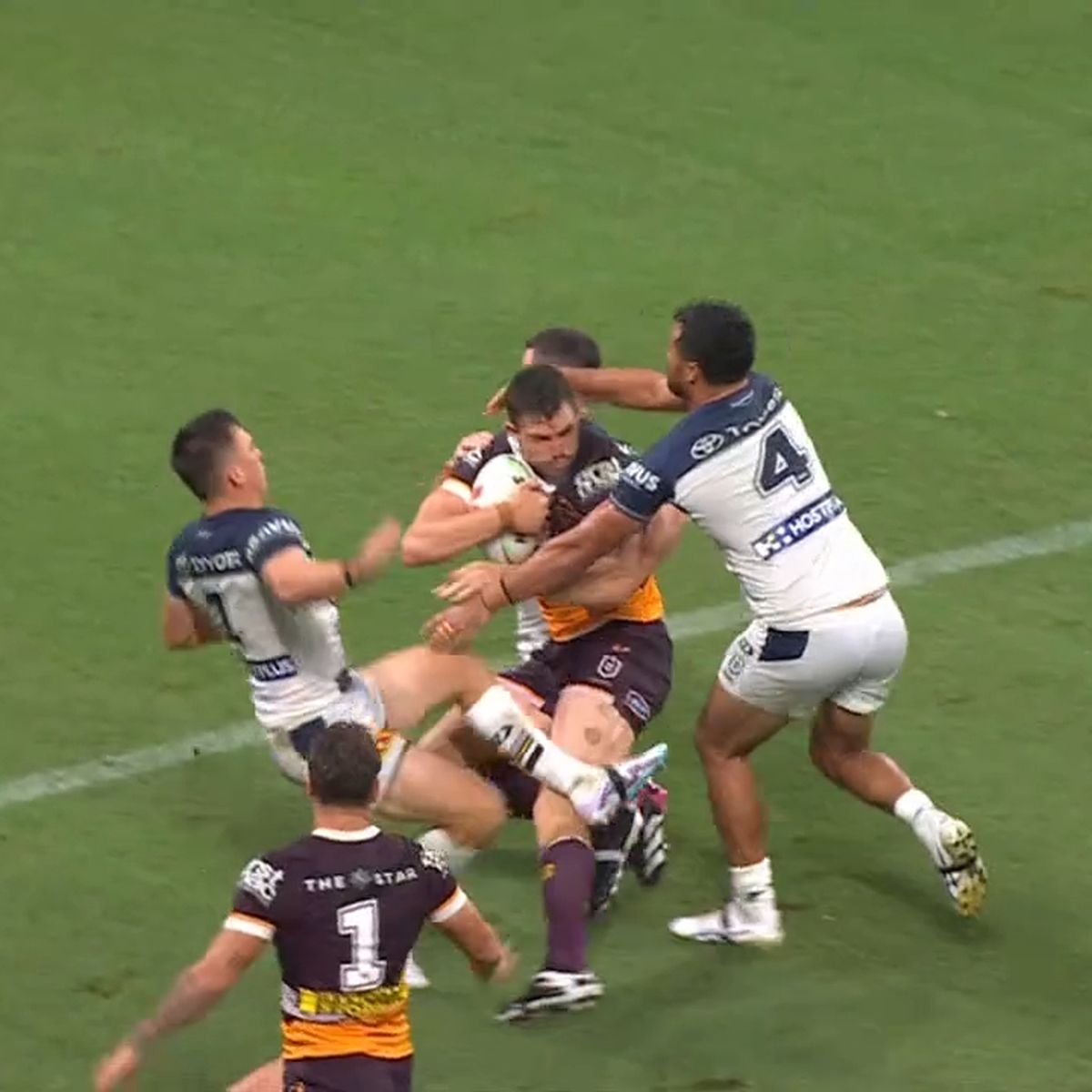 NRL 2023: Brisbane Broncos win 20-12 over Cronulla Sharks, Ezra Mam scores  try of the year contender