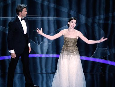 Hugh Jackman pulled Anne Hathway on stage during the 2009 Oscars