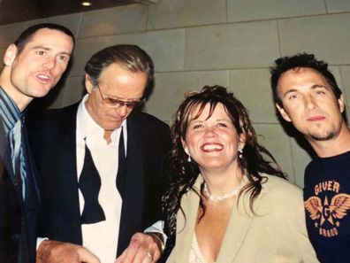 Jim Carrey, Colin James, Rita Carrey, Peter Fonda son of Henry Fonda.