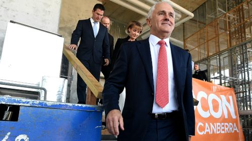 Malcolm Turnbull was flanked by Employment Minister Michaelia Cash at today's announcement. (AAP)
