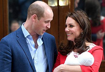 What is the first given name of Wills and Kate's third child?