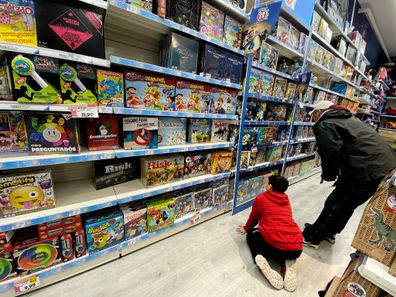 Toys for children in a shopping centre in Madrid on December 30, 2019 in Madrid, Spain. 