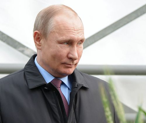 Russian President Vladimir Putin is touring the country amid the escalating tensions with the UK. (AAP)