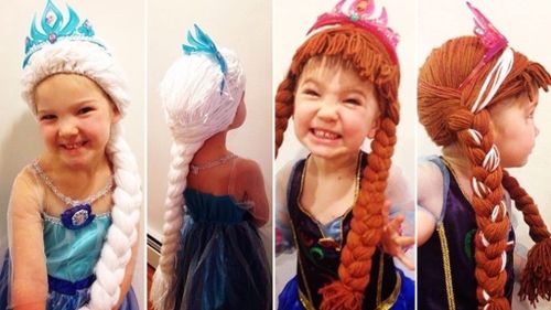 Children with cancer transformed into their favourite Disney princess with help from special wigs