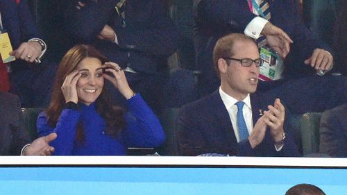 Princess Kate cringes and cheers during Rugby World Cup opener