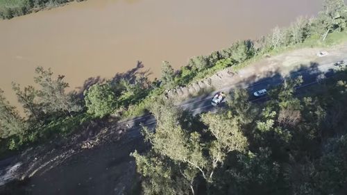 The town is cut off due to landslips.