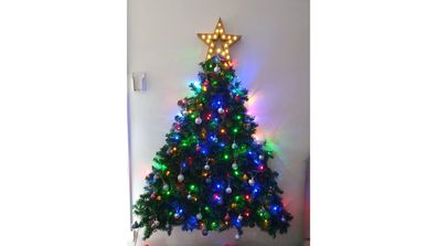 Mum's genius space saving Christmas tree hack