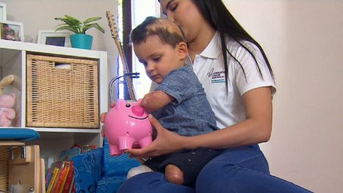 Desiree Scofield has been fighting for free vaccinations since her son lost his arms and legs to the infection. (9NEWS)