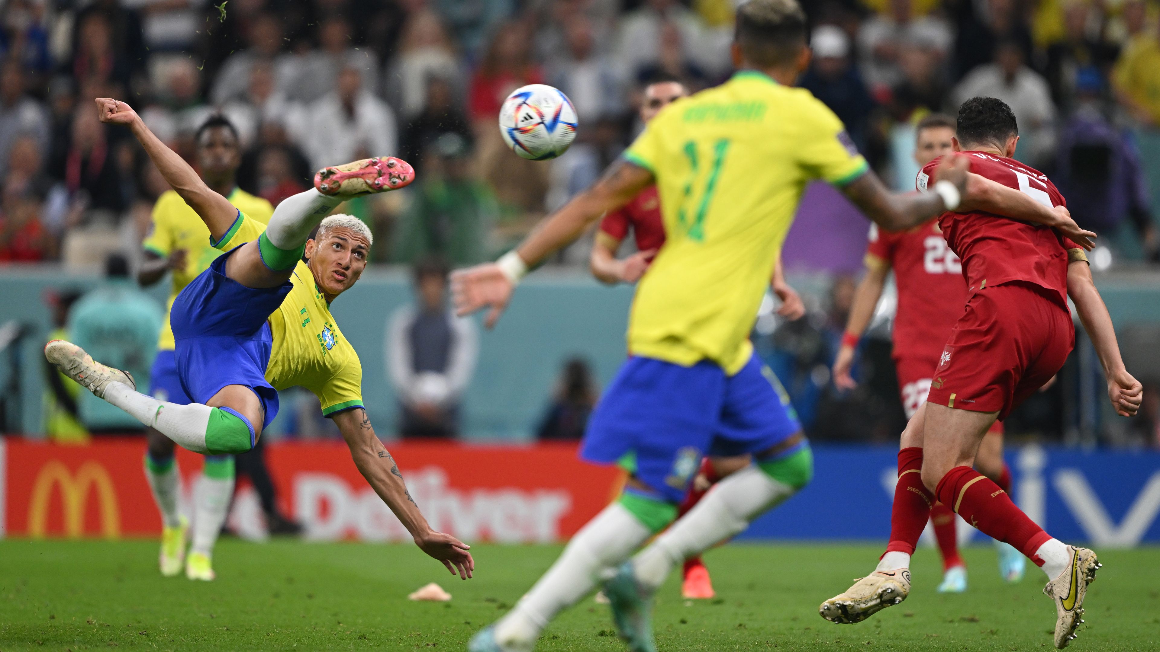 'Jaw still on the floor' as Brazil's Richarlison scores 'insane' World Cup goal to spark win over Serbia