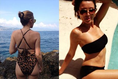 These famous sisters are big on instagram and are definitely not shy when it comes to swimsuit snaps!