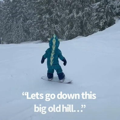 TikToker Dad reveals daughter's adorable song as she snowboards
