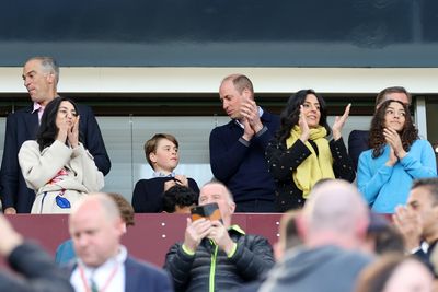 Prince William and Prince George at the football, April 2023