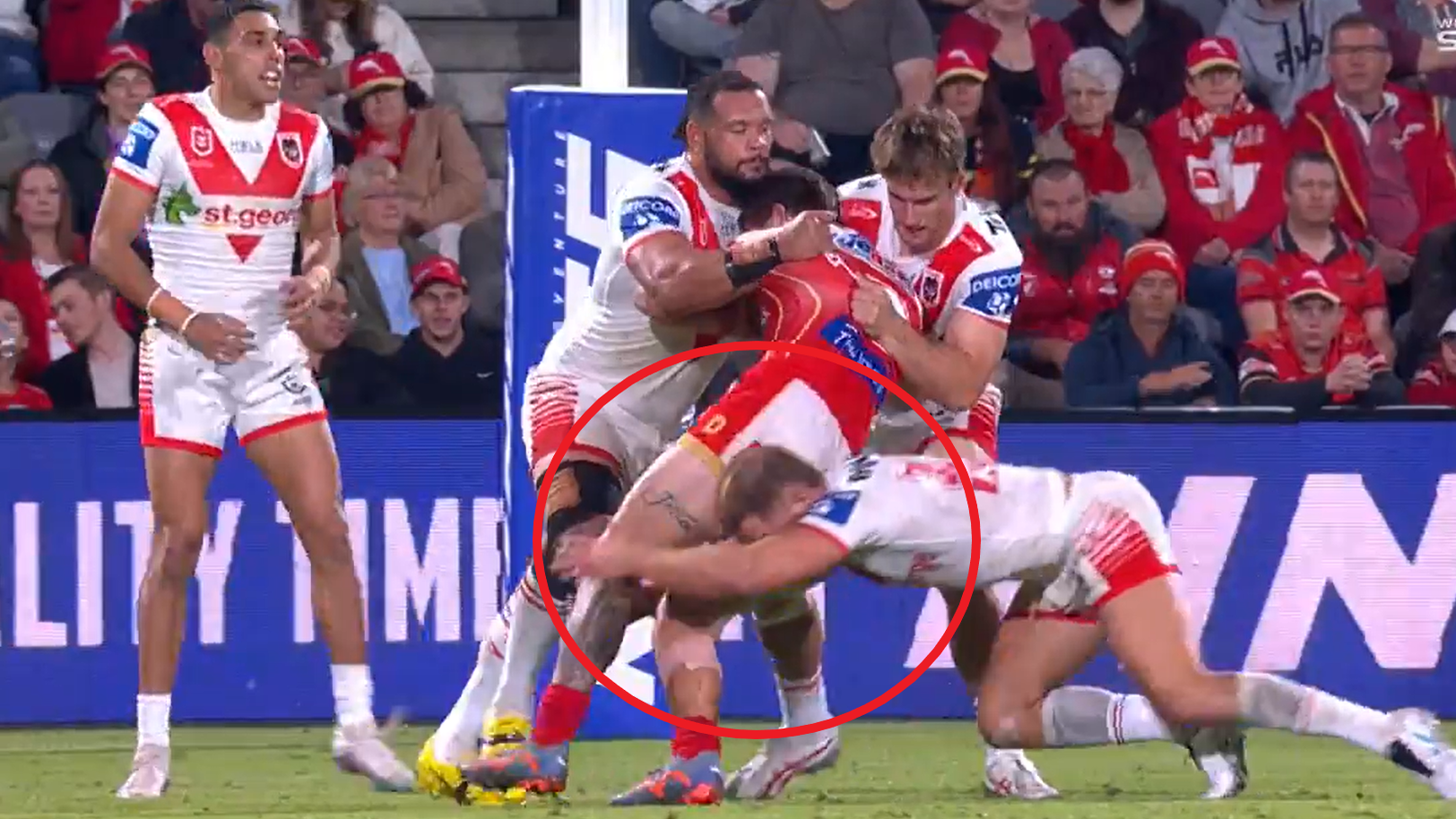 'I was pretty shocked': Dragons captain Jack De Belin escapes ban for dangerous tackle in loss to Dolphins