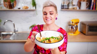 Jane de Graaff cooks butter chicken for Quarantine Kitchen